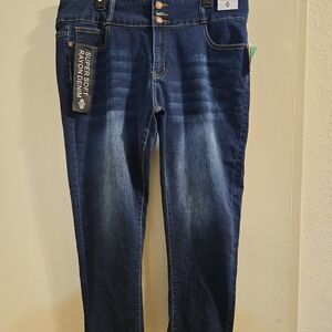 BAMBOO Dark Blue Skinny Jeans